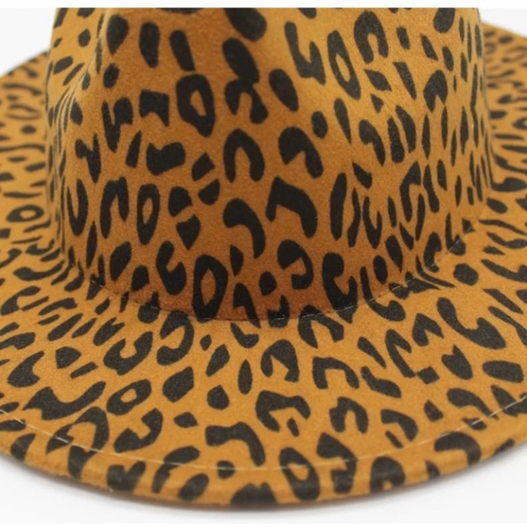 SOLD OUT Leopard Animal Print Wool Felt Fedora Hat - Picture 4 of 5